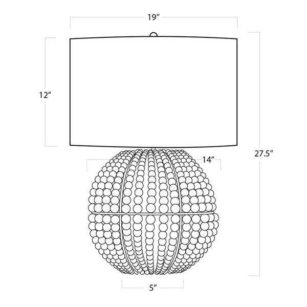 Tropez Table Lamp Line Drawing